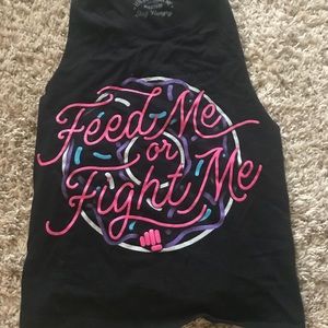 Feed Me Fight Me crop top